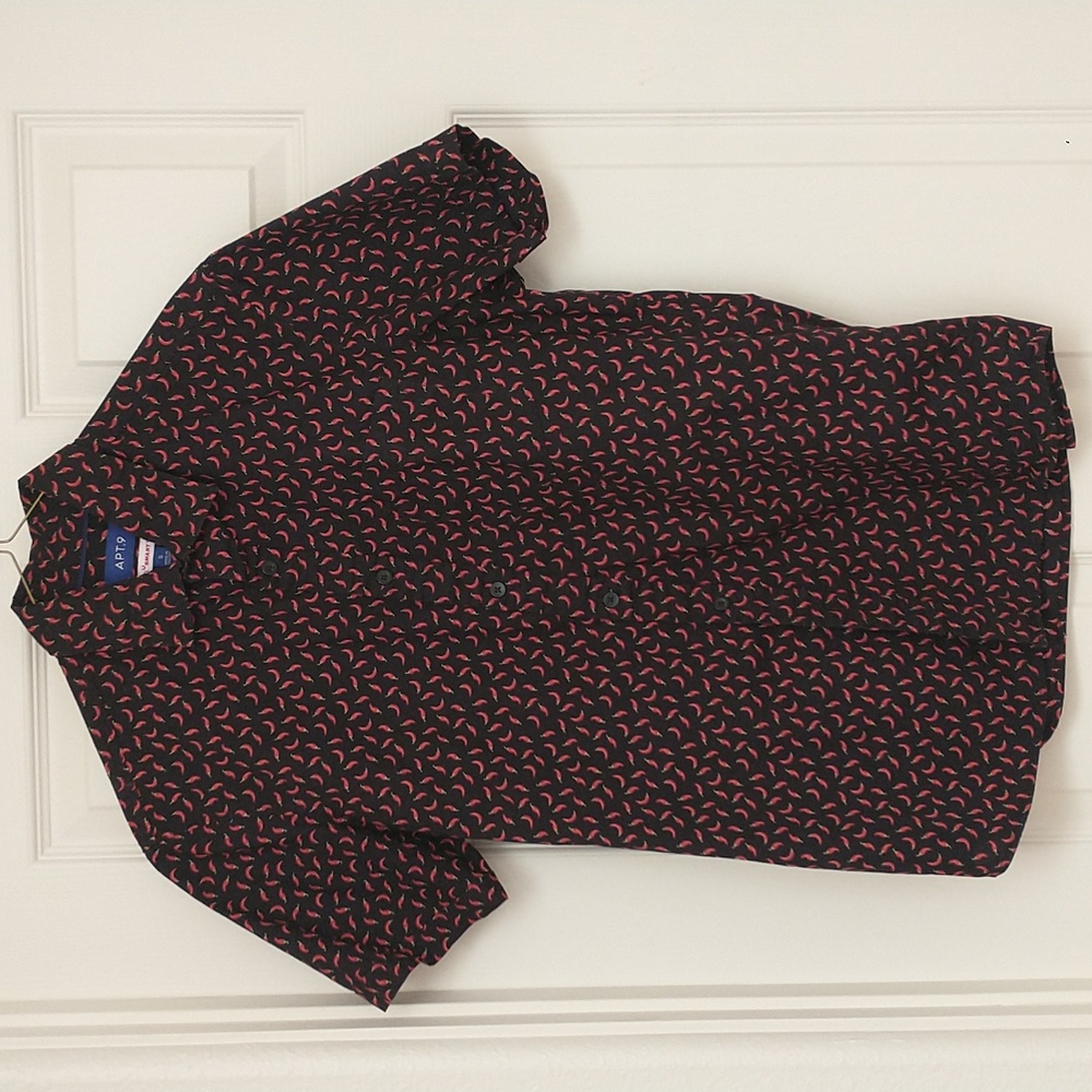 Apt. 9 - Hot Chile Pepper Short Sleeve Shirt- Men's Small
